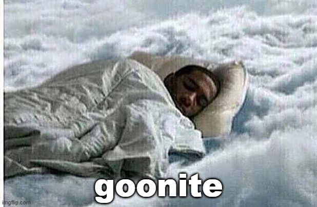 How I Sleep | goonite | image tagged in how i sleep | made w/ Imgflip meme maker