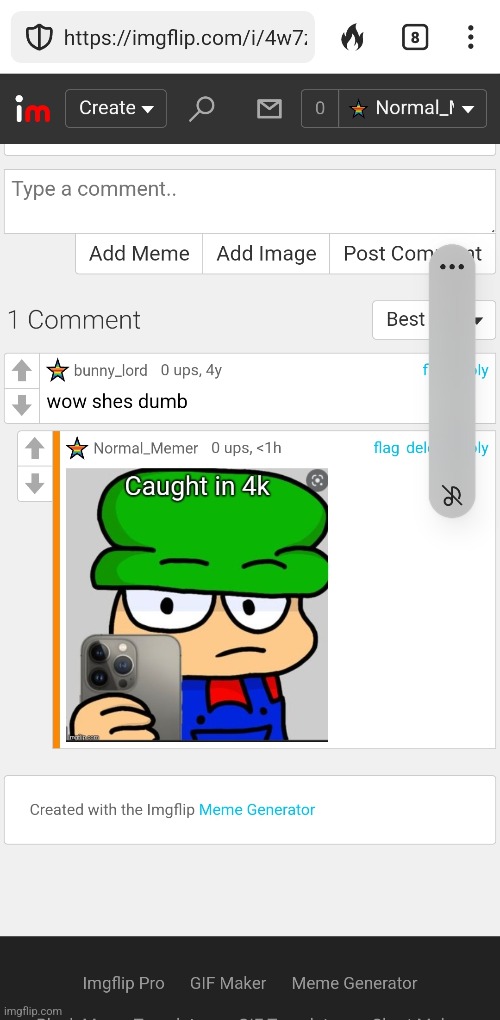 Made ts 2 yrs ago | image tagged in comment,caught in 4k | made w/ Imgflip meme maker
