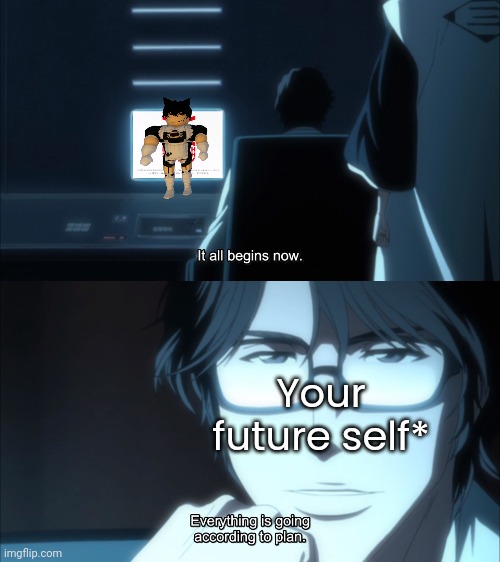 All According To My Plan | Your future self* | image tagged in all according to my plan | made w/ Imgflip meme maker