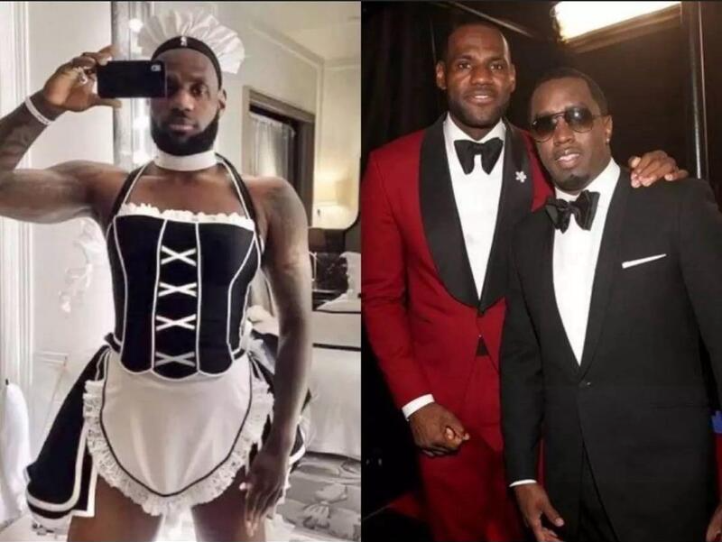 Diddy with LeBron James Blank Meme Template