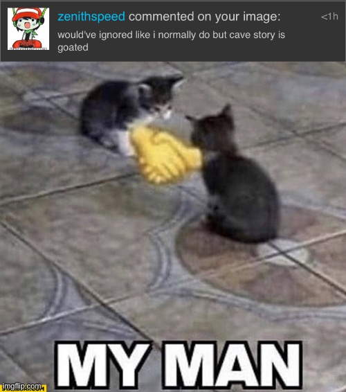 this guy gets it | image tagged in cats shaking hands | made w/ Imgflip meme maker