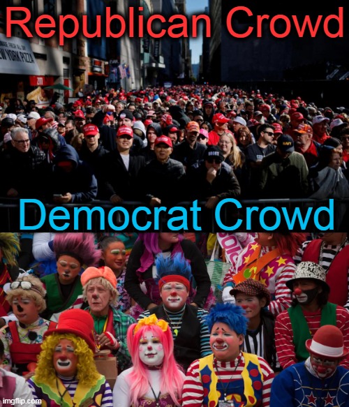 Turn the Page on Confusion, Delusion, and Identity over Reality! MAGA! | Republican Crowd; Democrat Crowd | image tagged in the simple truth,evil,good,identity,reality,make america great again | made w/ Imgflip meme maker