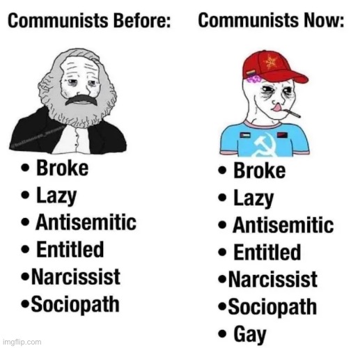 Communists before and then | image tagged in repost | made w/ Imgflip meme maker