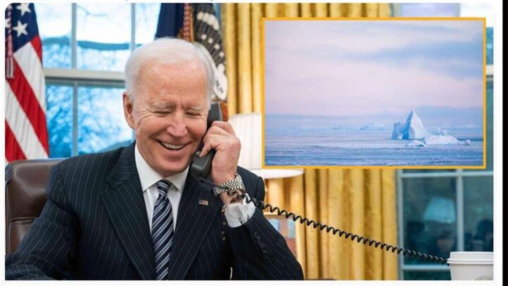 Biden on phone Blank Meme Template