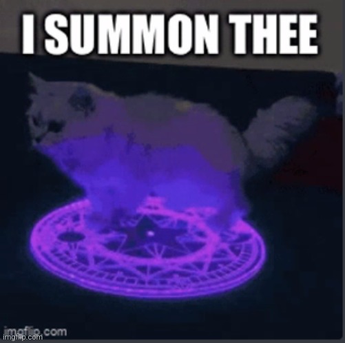 i summon thee | image tagged in i summon thee | made w/ Imgflip meme maker