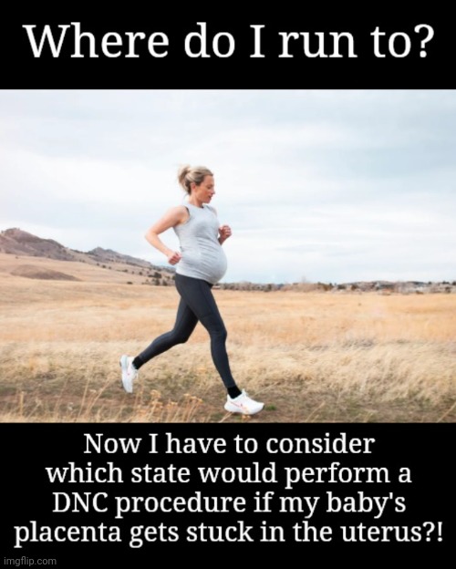 Hey! I've Got Nowhere I Can Go! | image tagged in dnc,pregnancy,healthcare,msnbc | made w/ Imgflip meme maker