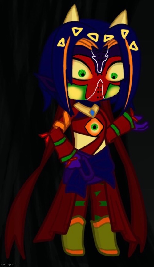 I made Majora before they became a mask in GL2, edited because there’s only so much you can do. | made w/ Imgflip meme maker