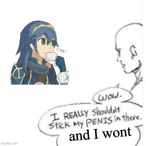 Wow, i really shouldn't stick my- | and I wont | image tagged in wow i really shouldn't stick my- | made w/ Imgflip meme maker