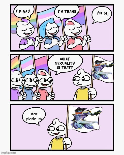 What Sexuality Is That? | star platinum | image tagged in what sexuality is that | made w/ Imgflip meme maker