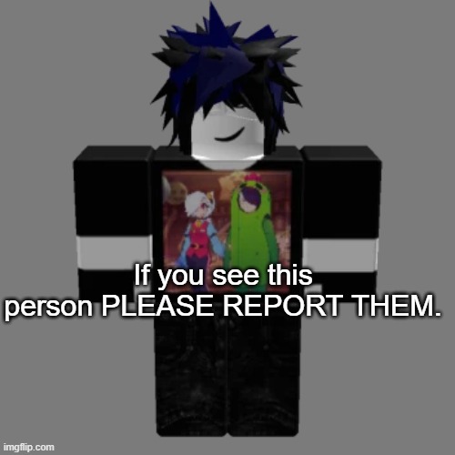 If you see this person PLEASE REPORT THEM. | made w/ Imgflip meme maker