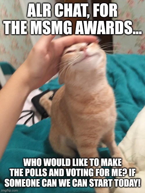 Any volunteers willing to do this and memechat me the results? | ALR CHAT, FOR THE MSMG AWARDS... WHO WOULD LIKE TO MAKE THE POLLS AND VOTING FOR ME? IF SOMEONE CAN WE CAN START TODAY! | image tagged in any mfs out there | made w/ Imgflip meme maker