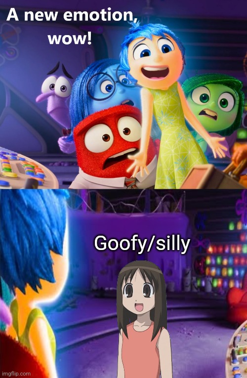 Qwertyuiop | Goofy/silly | image tagged in inside out new emotion,inside out,azumanga daioh,memes,anime,goofy ahh | made w/ Imgflip meme maker