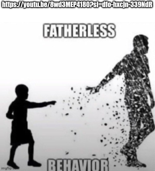 Fatherless Behavior | https://youtu.be/8wd3MEP4180?si=dfo-hxcjn-339NdR | image tagged in fatherless behavior | made w/ Imgflip meme maker