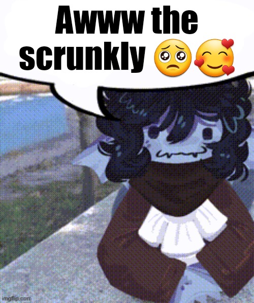 aww the scrumkly | Awww the scrunkly 🥺🥰 | made w/ Imgflip meme maker