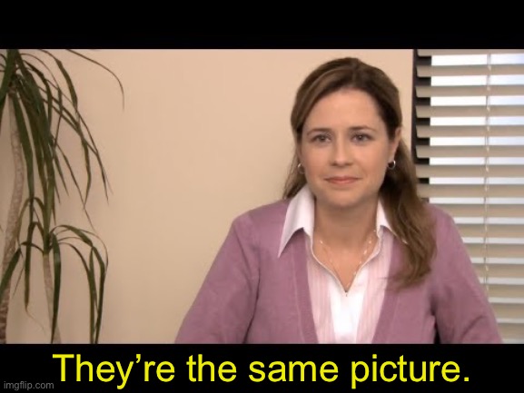 They're the same picture | They’re the same picture. | image tagged in they're the same picture | made w/ Imgflip meme maker