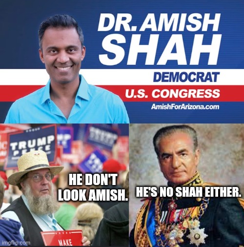 Congressional Candidate Amish Shah Exposed As A Fraud | HE'S NO SHAH EITHER. HE DON'T LOOK AMISH. | image tagged in fraud | made w/ Imgflip meme maker