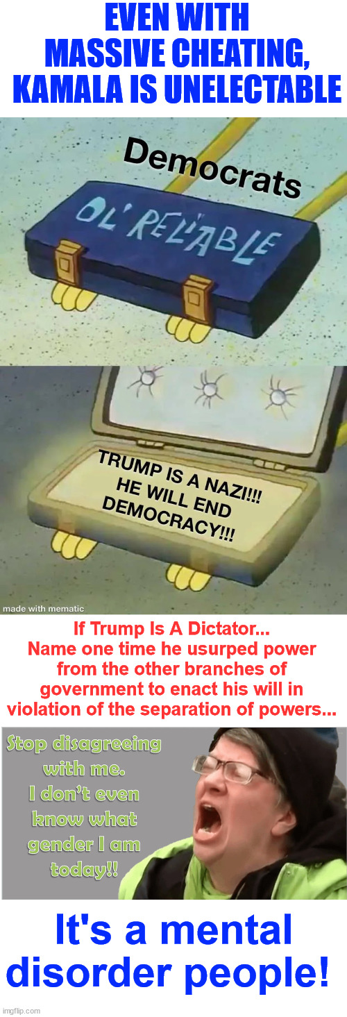 MSM responsible for the hate propaganda in the US today | EVEN WITH MASSIVE CHEATING, KAMALA IS UNELECTABLE; If Trump Is A Dictator... Name one time he usurped power from the other branches of government to enact his will in violation of the separation of powers... It's a mental disorder people! | image tagged in democrats,cult of mental disorders,warning,imminent meltdown | made w/ Imgflip meme maker