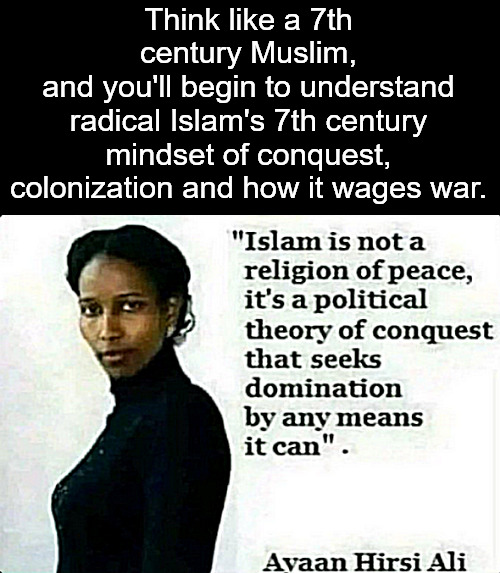 Know your enemy in advance of the battle. | Think like a 7th century Muslim,
and you'll begin to understand radical Islam's 7th century mindset of conquest, colonization and how it wages war. | image tagged in memes,politics,islam,colony,shia,uk | made w/ Imgflip meme maker