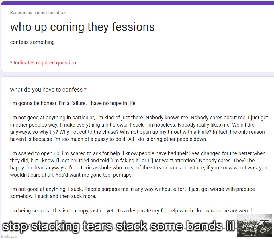 stop stacking tears stack some bands lil | made w/ Imgflip meme maker