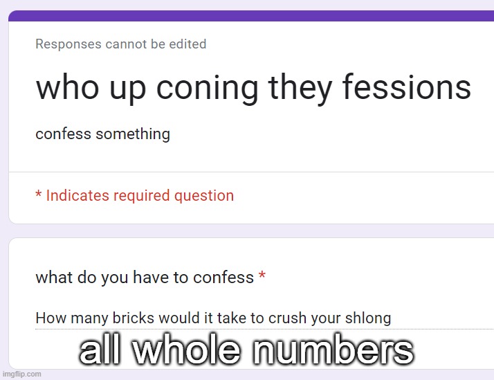 all whole numbers | made w/ Imgflip meme maker