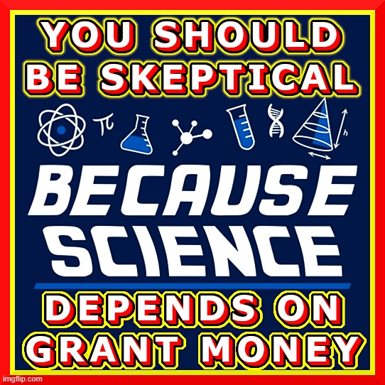 SKEPTICAL 'SCIENCE' | YOU SHOULD BE SKEPTICAL
BECAUSE SCIENCE; DEPENDS ON GRANT MONEY | image tagged in skeptical,science,money,grants,ethics,fake studies | made w/ Imgflip meme maker