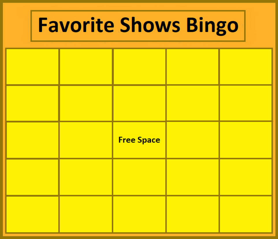 favorite shows bingo Blank Meme Template