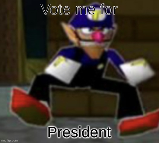 wah male | Vote me for President | image tagged in wah male | made w/ Imgflip meme maker