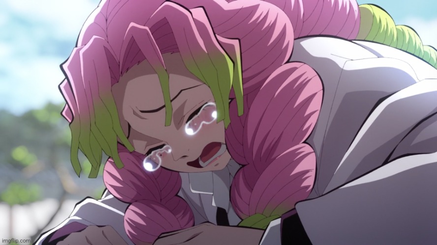 Mitsuri-chan crying? aw... | image tagged in mitsuri-chan crying aw | made w/ Imgflip meme maker