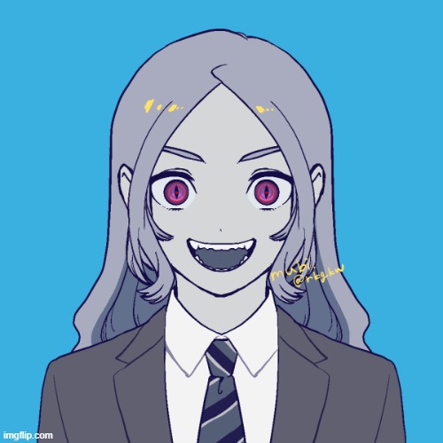 i was on some sort of acid trip idk yesterday and i messed around on picrew. this is one of the many ocs i wasted time making | made w/ Imgflip meme maker
