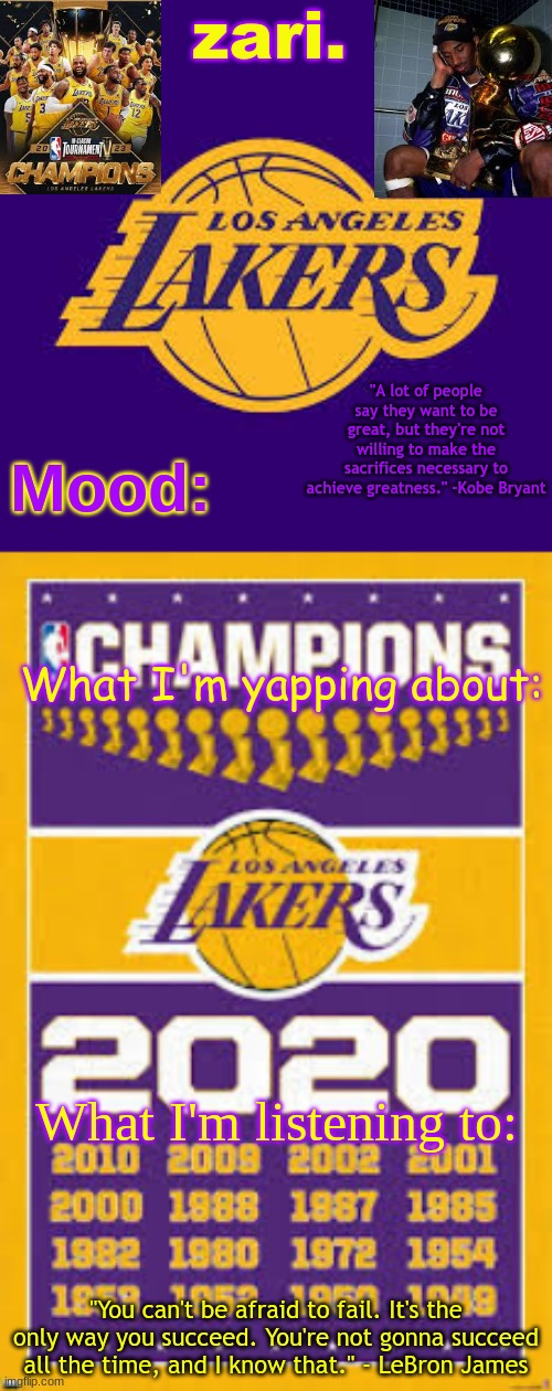 zari.'s Los Angeles Lakers template Blank Meme Template