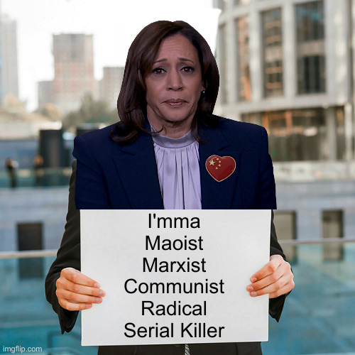 Commiela | I'mma
Maoist
Marxist
Communist
Radical
Serial Killer | image tagged in joe biden blank sign,political meme,politics,funny memes,funny | made w/ Imgflip meme maker