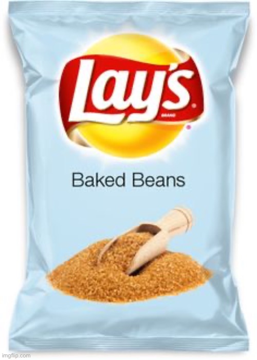 Lays baked beans chips | image tagged in lays baked beans chips | made w/ Imgflip meme maker