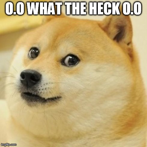 O.O WHAT THE HECK O.O | image tagged in memes,doge | made w/ Imgflip meme maker