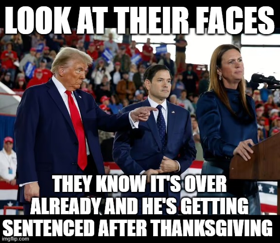 Sad, sad MAGAts | LOOK AT THEIR FACES; THEY KNOW IT'S OVER ALREADY AND HE'S GETTING SENTENCED AFTER THANKSGIVING | image tagged in donald trump,loser,felon,going to the big house | made w/ Imgflip meme maker