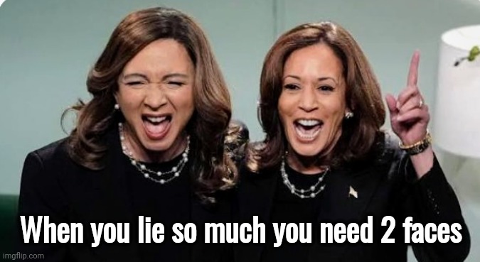 When you lie so much you need 2 faces | made w/ Imgflip meme maker