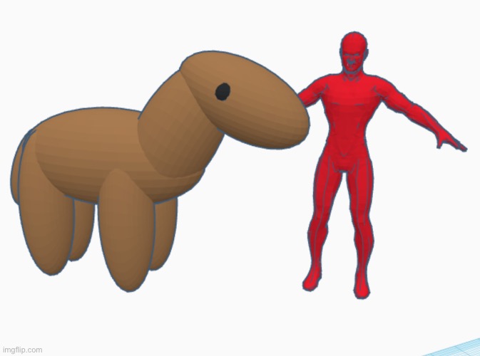 Human next to a beanoid horse | made w/ Imgflip meme maker