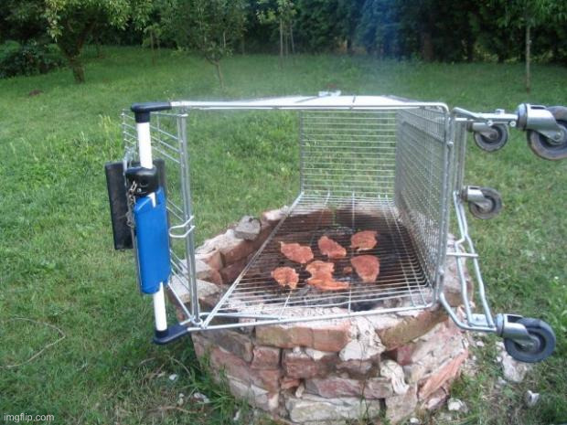 shopping-cart-grill | image tagged in shopping-cart-grill | made w/ Imgflip meme maker