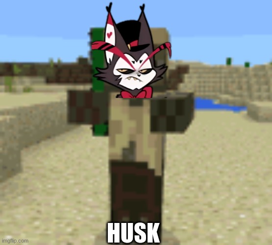 the title moved to helluva boss | HUSK | image tagged in hazbin hotel | made w/ Imgflip meme maker