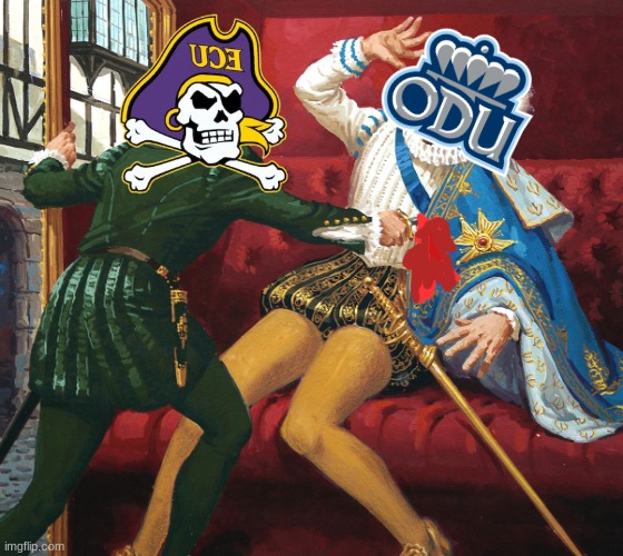 ECU vs Old Dominion meme | image tagged in sports,college football,memes,fun,pirate,football | made w/ Imgflip meme maker