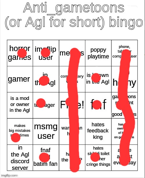 Anti_gametoons bingo | image tagged in anti_gametoons bingo | made w/ Imgflip meme maker