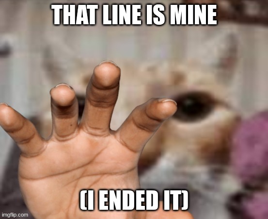 got you now don't run | THAT LINE IS MINE; (I ENDED IT) | image tagged in got you now don't run | made w/ Imgflip meme maker