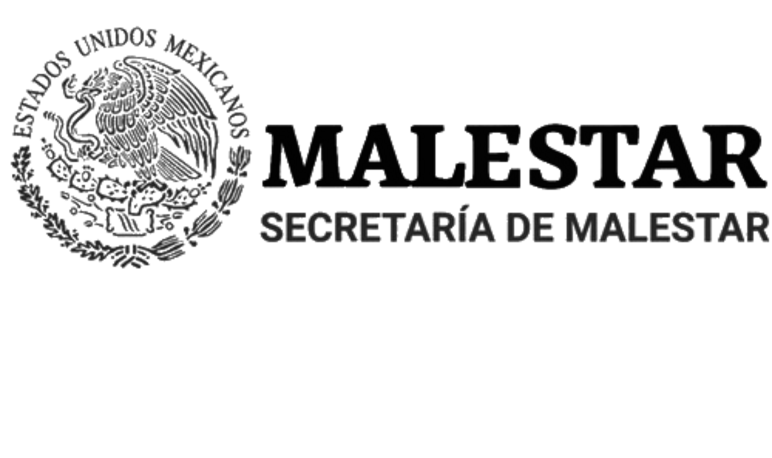 Logo secretaría del malestar negro Blank Meme Template