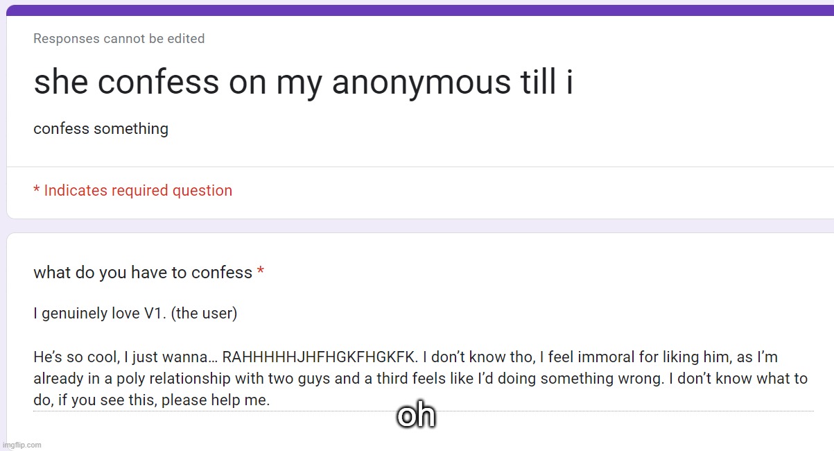 oh | made w/ Imgflip meme maker