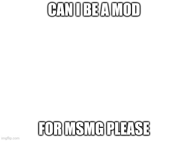 CAN I BE A MOD; FOR MSMG PLEASE | made w/ Imgflip meme maker