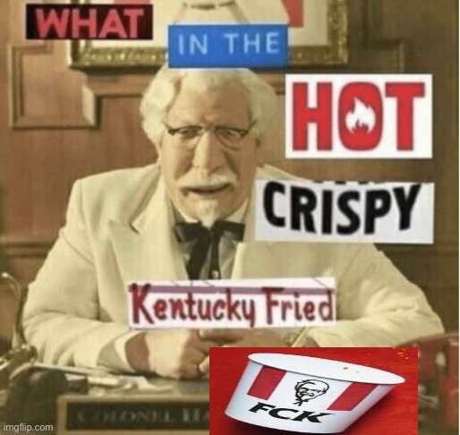 what in the hot crispy kentucky fried frick | image tagged in what in the hot crispy kentucky fried frick | made w/ Imgflip meme maker