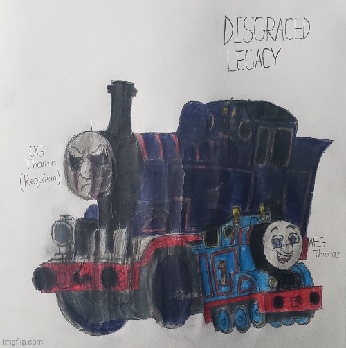 DISGRACED LEGACY (Manual Blast TTTE Mix) | image tagged in thomas the tank engine,exe,fnf,drawing | made w/ Imgflip meme maker