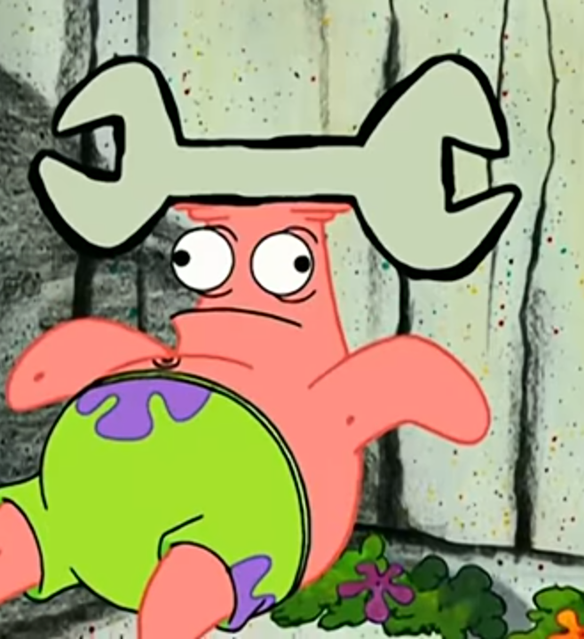 Wrench head Patrick Blank Meme Template