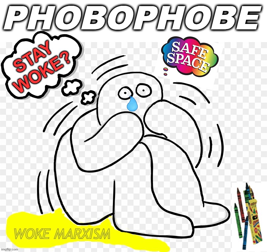 PHOBOPHOBE | PHOBOPHOBE
STAY WOKE
SAFE SPACE; WOKE MARXISM | image tagged in woke,safe space,marxism,phobia,fear,urine | made w/ Imgflip meme maker