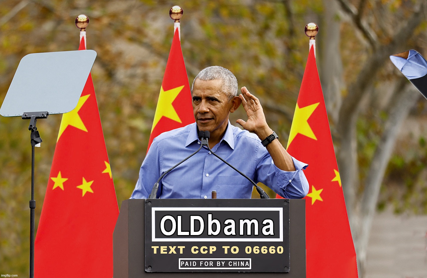 OLDbama | OLDBAMA
TEXT CCP TO 06660; PAID FOR BY CHINA | image tagged in obama,ccp,marxism,corrupt,liar,disloyal | made w/ Imgflip meme maker