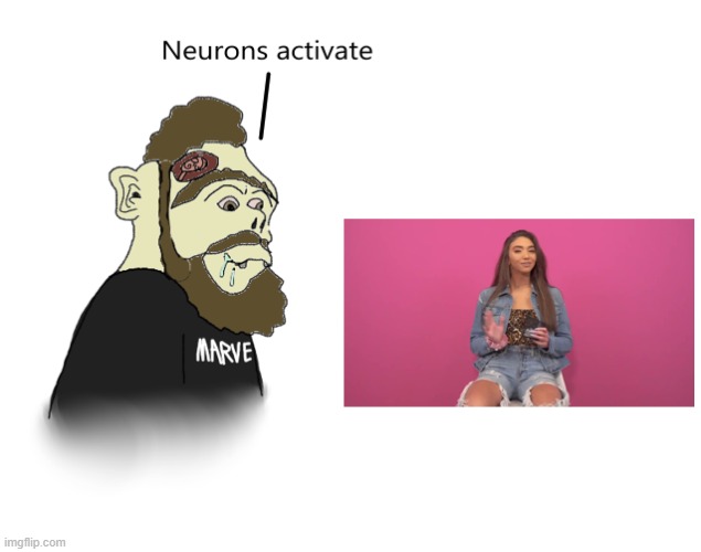 MJCline Neuron Activation | image tagged in mjcline,memes,thiccimoto,lolcow | made w/ Imgflip meme maker